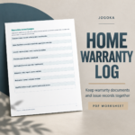 Home Warranty Documents & Issue Tracking Worksheet (PDF) - digital product cover