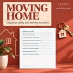 Moving Home: Utility & Service Transfer Worksheet (PDF) - digital product cover