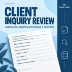 Freelance Client Inquiry Review & Follow-Up Worksheet (PDF) - digital product cover