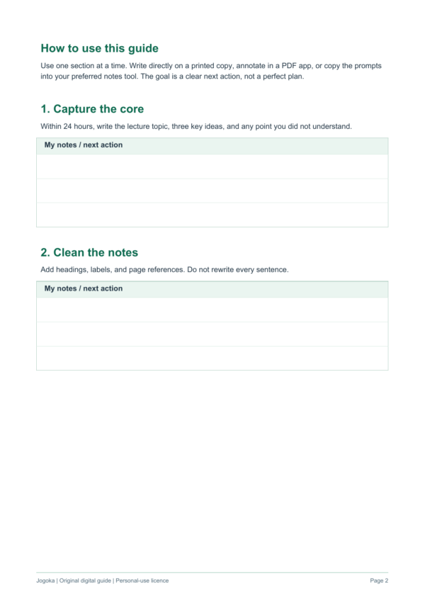 lecture-to-revision-system-2 | Jogoka