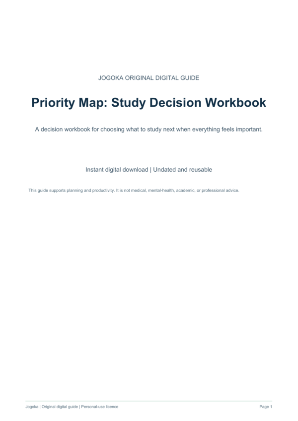 priority-map-study-decision-workbook-1 | Jogoka