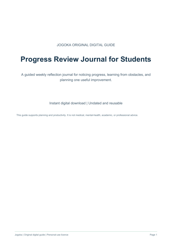 progress-review-journal-students-1 | Jogoka