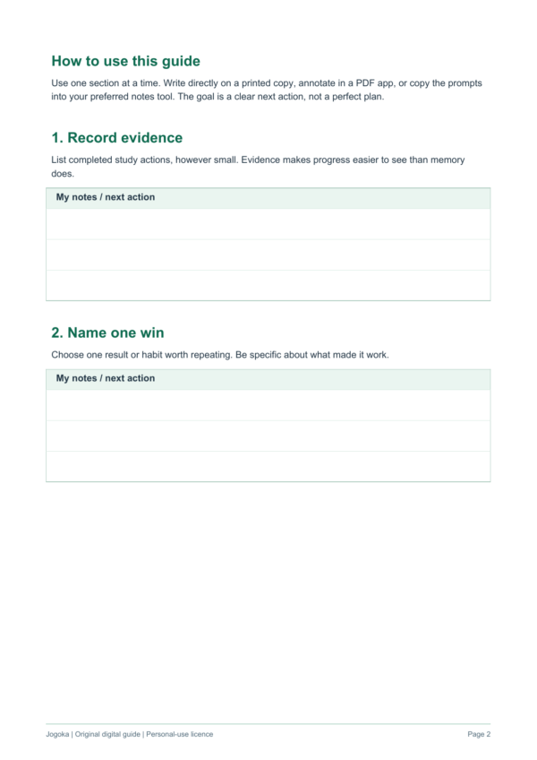 progress-review-journal-students-2 | Jogoka
