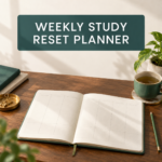 Cover of the Weekly Study Reset Planner PDF
