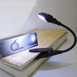 Portable clip-on LED reading light for books and study